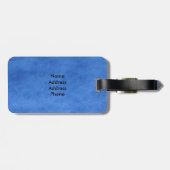 Étiquette À Bagage Teddy Bear Time to Read Blue Stuffed Animal, ZKOA (Dos horizontal)