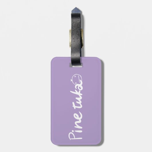 Étiquette À Bagage Teddy Bears in Lavender Field – Soft Pastel Painti (Dos Vertical)