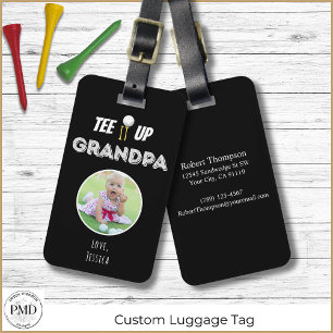 Étiquette À Bagage Tee It Up Grand-père Fête des pères photo personna