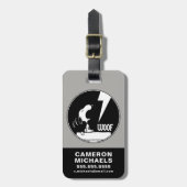 Étiquette À Bagage Tee - shirt | Snoopy Howling | Ajouter Votre Nom (Devant Vertical)