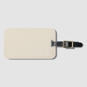 Étiquette À Bagage Teinte naturelle terreuse neutre beige personnalis
