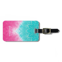 Teinture à carreaux rose et bleu avec Mandala Sway