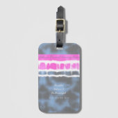 Étiquette À Bagage Teinture rose blanc & bleu Tie Twist Sway in Style (Devant Vertical)