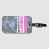 Étiquette À Bagage Teinture rose blanc & bleu Tie Twist Sway in Style (Devant Horizontal)