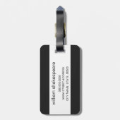 Étiquette À Bagage Télécharger votre photo (Dos Vertical)