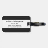 Étiquette À Bagage Télécharger votre photo (Dos horizontal)