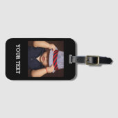 Étiquette À Bagage Télécharger votre texte photo (Devant Horizontal)