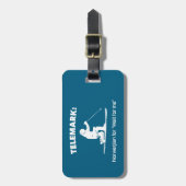 Étiquette À Bagage Télémark : Norvégien Pour "Attendre Pour Moi" (Devant Vertical)