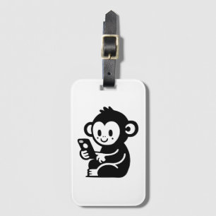 Étiquette À Bagage Téléphone singe