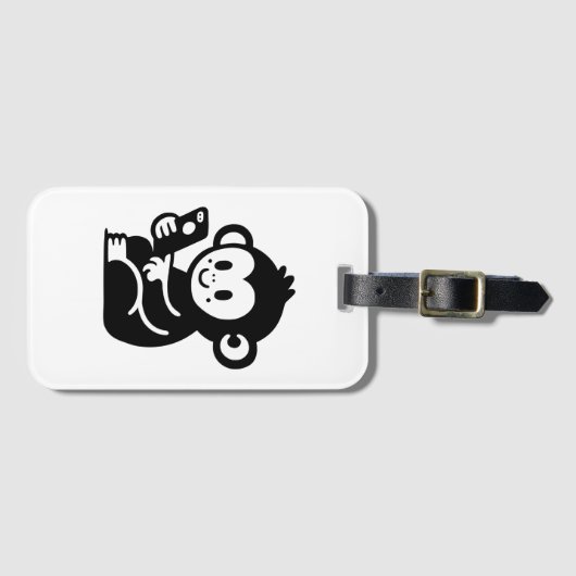 Étiquette À Bagage Téléphone singe (Devant Horizontal)