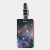 Étiquette À Bagage Télescope Nebula Hubble Carina Rouge et Bleu (Devant Vertical)