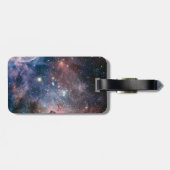 Étiquette À Bagage Télescope Nebula Hubble Carina Rouge et Bleu (Dos horizontal)