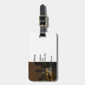 Étiquette À Bagage Tempête de nuit de Chicago River (Devant Vertical)