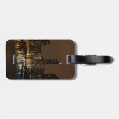 Étiquette À Bagage Tempête de nuit de Chicago River (Dos horizontal)