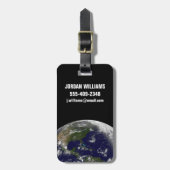 Étiquette À Bagage Tempêtes Tropicales Sur La Planète Terre. (Devant Vertical)