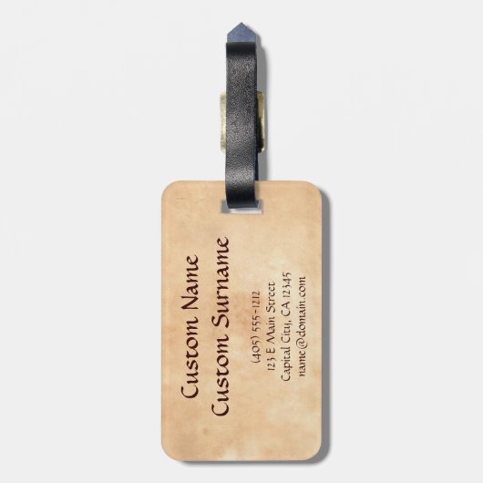 Étiquette À Bagage Temple japonais oriental frais de neige de tombeau (Dos Vertical)