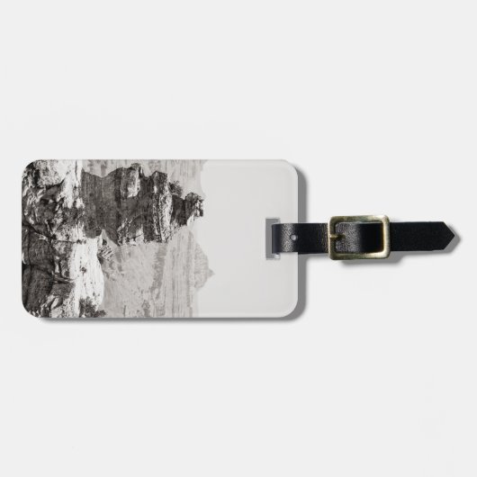 Étiquette À Bagage Temples de pierre (Devant horizontal)