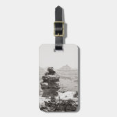 Étiquette À Bagage Temples de pierre (Devant Vertical)