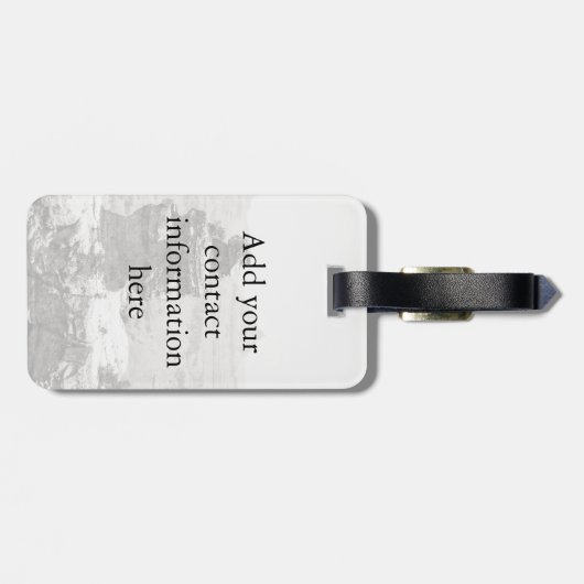 Étiquette À Bagage Temples de pierre (Dos horizontal)