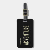 Étiquette À Bagage Temps D'Aventure Moderne Personnaliser (Devant Vertical)