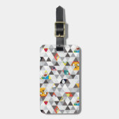 Étiquette À Bagage Temps d'aventure | Motif de caractères triangulair (Devant Vertical)