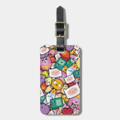 Étiquette À Bagage Temps d'aventure | Motif de jeu de caractères (Devant Vertical)