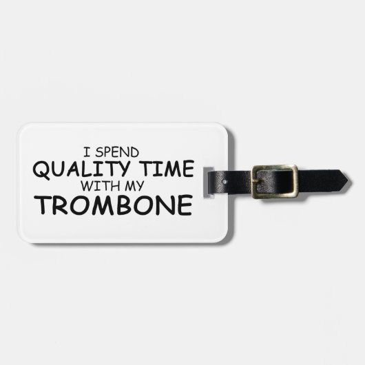 Étiquette À Bagage Temps de qualité Trombone (Devant horizontal)