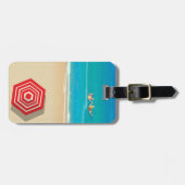 Étiquette À Bagage Temps plage (Devant horizontal)