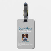 Étiquette À Bagage Temps Pour Une Poupée Voyageuse D'Aventure (Dos Vertical)