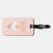 Étiquette À Bagage Tendance Whimsical Retro Summer Daisy (Dos horizontal)