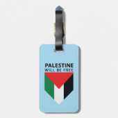 Étiquette À Bagage Tenez-vous avec la Palestine, le drapeau et l'oliv (Dos Vertical)