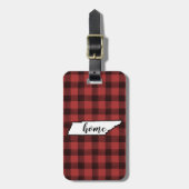 Étiquette À Bagage Tennessee | Buffle rouge et noir placé à domicile  (Devant Vertical)