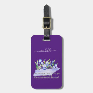 Étiquette À Bagage Tennessee Home Texte et couleur personnalisés