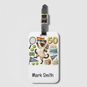 Étiquette À Bagage Tennis 50e anniversaire pour les Amoureux de les c