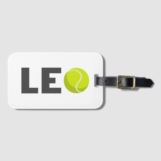 Étiquette À Bagage Tennis de Leo (Devant Horizontal)