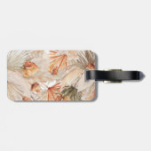 Étiquette À Bagage Terracotta Bohême élégant moderne pampas herbe (Dos horizontal)