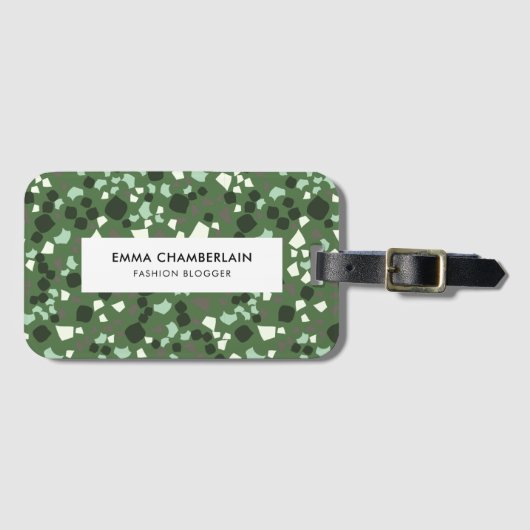 Étiquette À Bagage Terrazzo minimaliste Imprimer Bagages Personnalisé (Devant Horizontal)