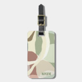 Étiquette À Bagage Terre Abstraite (Devant Vertical)