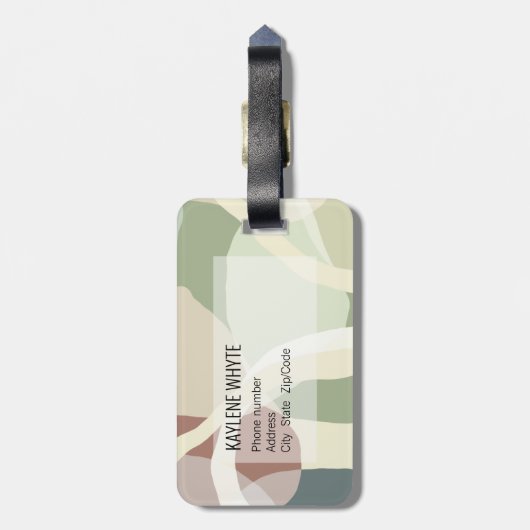 Étiquette À Bagage Terre Abstraite (Dos Vertical)
