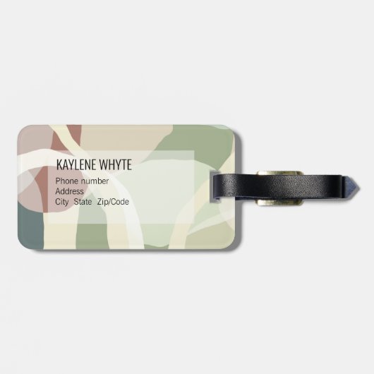 Étiquette À Bagage Terre Abstraite (Dos horizontal)