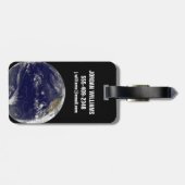 Étiquette À Bagage Terre Avec Trois Cyclones Tropicaux Dans Le Pacifi (Dos horizontal)