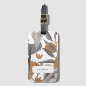 Étiquette À Bagage Terre Boho Botanique Floral (Devant Vertical)