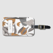 Étiquette À Bagage Terre Boho Botanique Floral (Devant Horizontal)