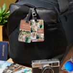 Étiquette À Bagage Terre cuite moderne famille multi photo cadeau élé<br><div class="desc">Moderne en terre cuite multi photo famille design élégant et élégant. Idéal anniversaire réfléchi,  jour des mères,  Fête des pères ou cadeau de Noël.</div>