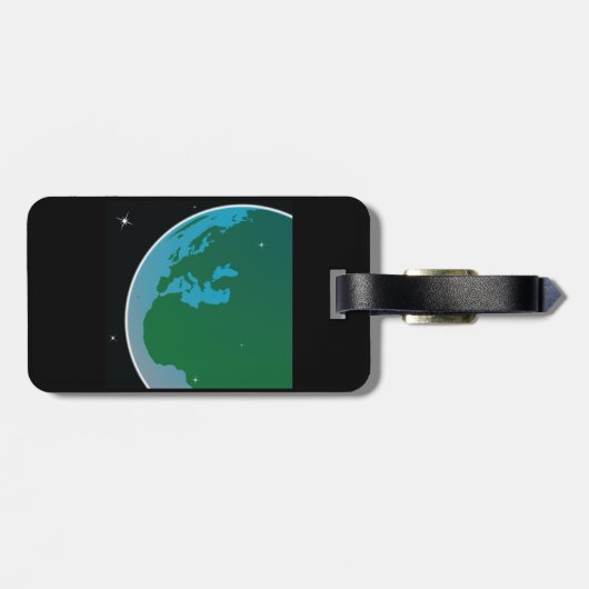 Étiquette À Bagage Terre de l'espace (Dos horizontal)