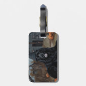 Étiquette À Bagage Terre-Neuve Citrouille Halloween effroi (Dos Vertical)