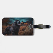 Étiquette À Bagage Terre-Neuve Halloween (Dos horizontal)