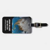 Étiquette À Bagage Terre Pleine Avec Des Nuages Simulés Sur L'Amériqu (Devant horizontal)