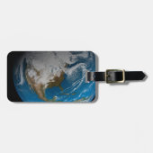 Étiquette À Bagage Terre Pleine Avec Des Nuages Simulés Sur L'Amériqu (Devant horizontal)