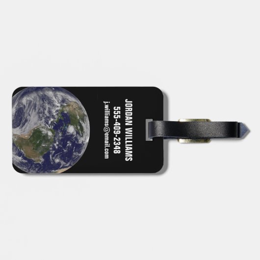 Étiquette À Bagage Terre Pleine Avec L'Ouragan Irène Sur La Côte Est. (Dos horizontal)